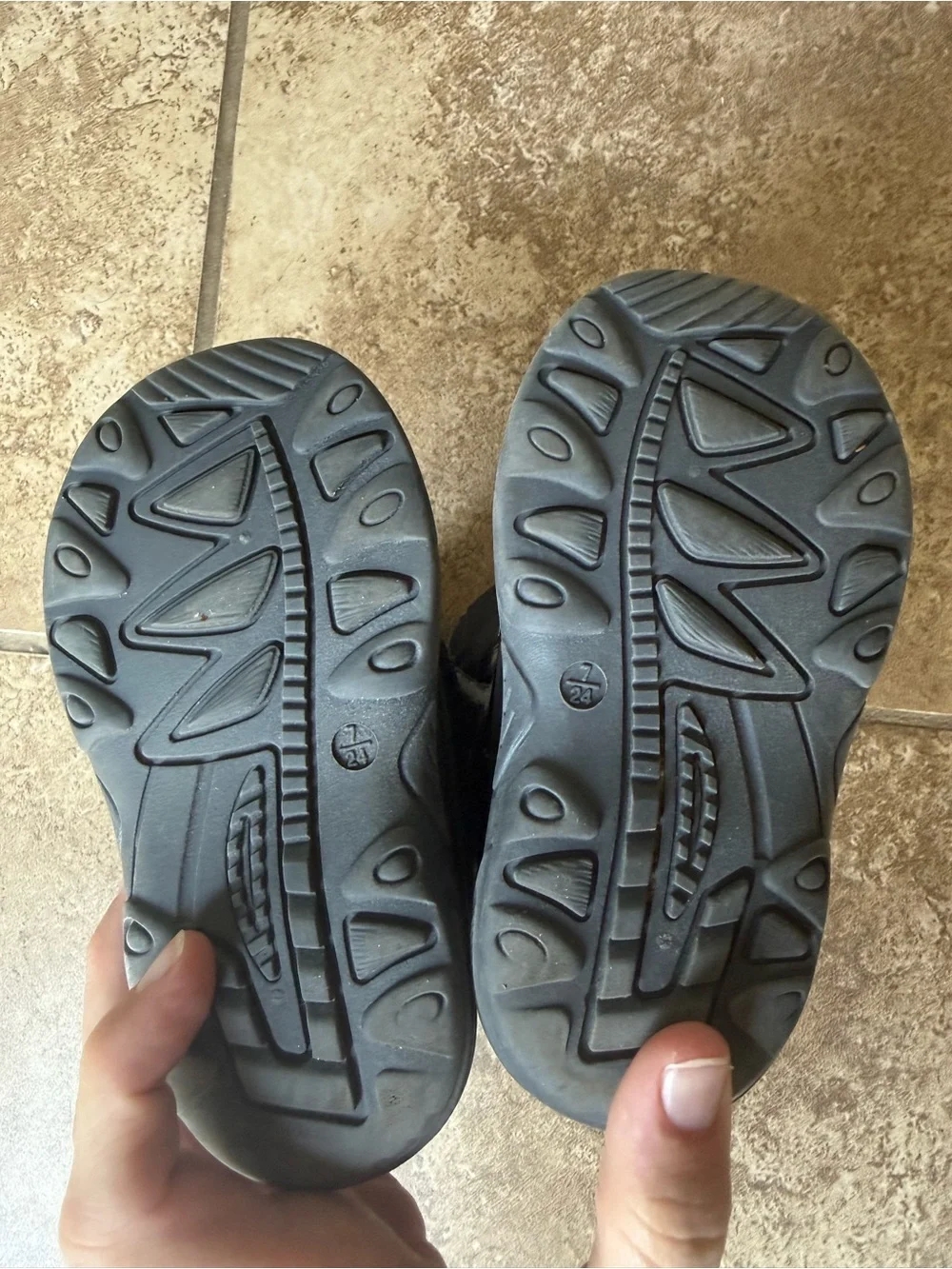 Kamik Black and Gray Kids Waterproof Snow Boots
